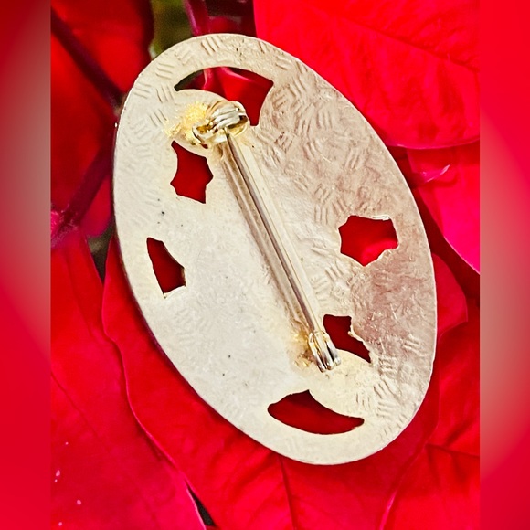 Vintage Cloisonne Floral Design Brooch - Picture 4 of 10